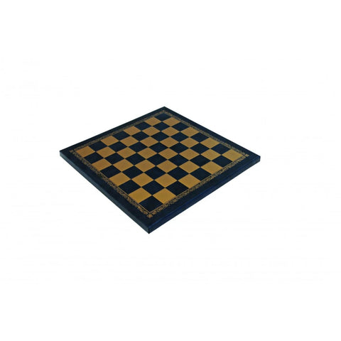 Black Gold Faux Leather Chess Board, Handmade, 26x26cm, Made in Italy, Gift