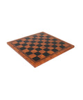 Elegant Faux Leather Chess Board, Brown/Black, 33x33 cm, Handmade in Italy