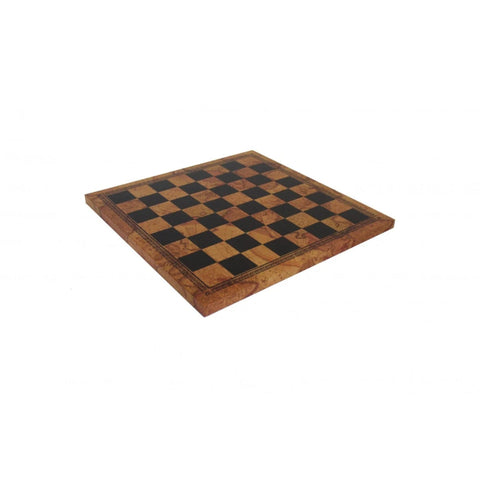 Faux Leather Chess Board, Vintage Map Design, 33x33 cm, Handmade in Italy