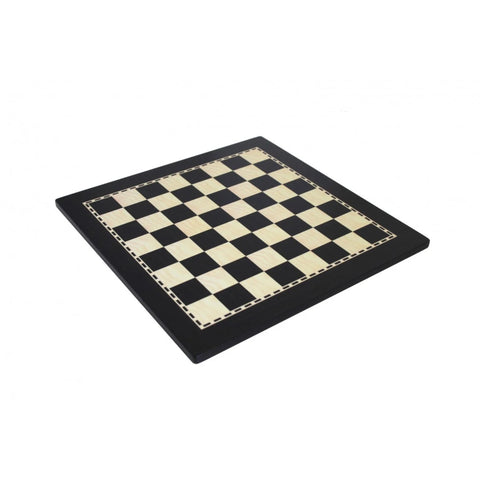Ebony-Style Wooden Chess Board 40x40 cm, 4 cm Squares, Made in Italy