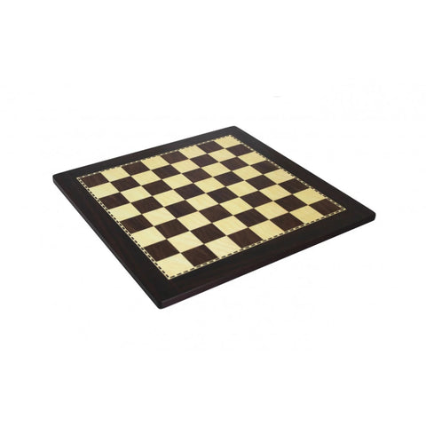 Elegant Walnut-Style Wooden Chess Board 40x40cm, 4cm Squares, Made in Italy