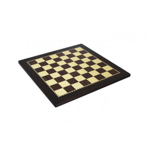 Elegant Walnut-Style Wooden Chess Board 40x40cm, 4cm Squares, Made in Italy