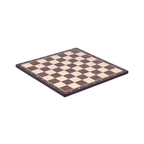 Walnut Style Wooden Chessboard with Coordinates, 40x40 cm, 4.5 cm Squares