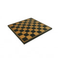Elegant Gold & Black Faux Leather Chess Board 40x40 cm, Handmade in Italy