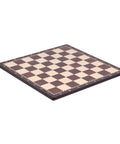 Walnut Style Wooden Chess Board with Coordinates, 50x50 cm, Made in Italy