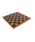 Faux Leather Chess Board with Vintage Map Design, 40x40 cm, Handmade Italy