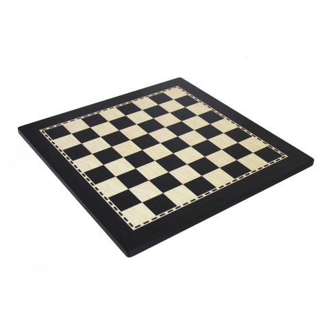 Ebony-Style Wooden Chess Board 50x50 cm, 5 cm Squares, Made in Italy
