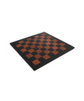 Handmade Genuine Leather Chess Board, Black & Brown, 34x34 cm, Made in Italy