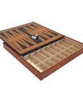 Faux Leather Chess Board with Storage, Checkers & Backgammon, 48x48 cm, Italy