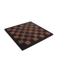 Vintage Genuine Leather Chess Board, 38x38 cm, Handcrafted in Italy