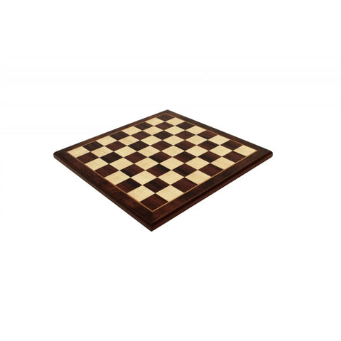 Handmade Mahogany Wood Chess Board 32.5 cm, 3.5 cm Squares, Made in Italy