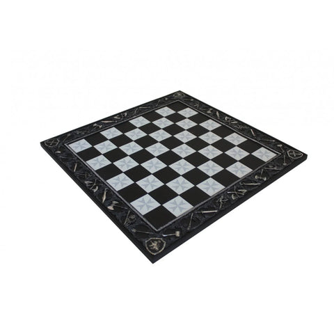 Medieval Teutonic Knights Chess Board, Resin, Handmade, 43x43 cm, Made in Italy