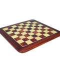 Handmade Acacia Wood Chessboard with Notation, 46cm, Made in Italy
