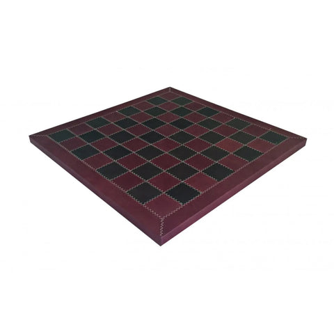 Genuine Leather Chess Board 53x53cm, Handcrafted in Italy, 5.7cm Squares