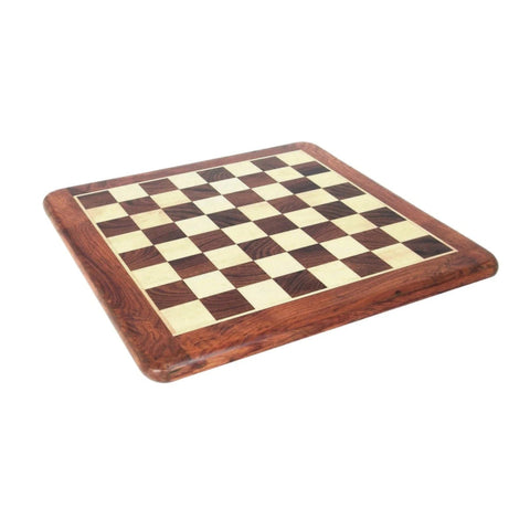 Italian Handmade Acacia Wood Chess Board 46cm, 4.5cm Squares