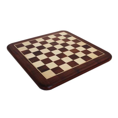 Solid Mahogany Chessboard 46cm, 4.5cm Squares, Handmade in Italy