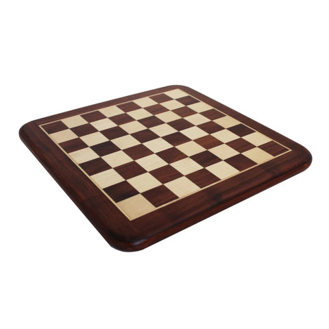 Solid Mahogany Chessboard 46cm, 4.5cm Squares, Handmade in Italy