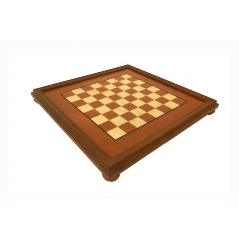 Handmade Wooden Chess Board with Frame, Italian Made, 48cm, 4cm Squares