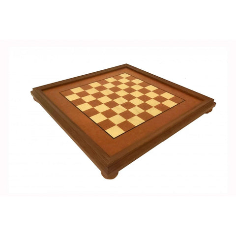 Handmade Wooden Chess Board with Frame, Italian Made, 48cm, 4cm Squares