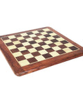 Handmade Mahogany Chess Board, 52x52 cm, 5.5 cm Squares, Made in Italy