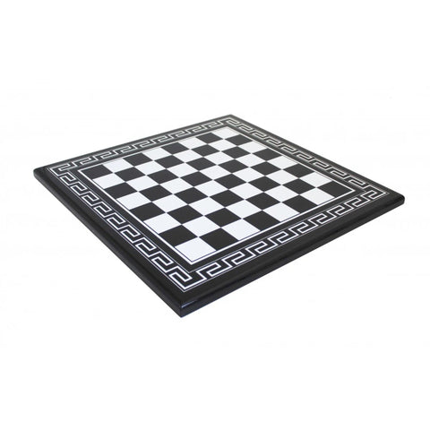 Italian Handmade Wooden Chess Board 50x50 cm, 4.5 cm Squares Black & White