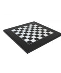 Handmade Italian Wooden Chess Board, Black & White, 50x50 cm, 4.5 cm Squares