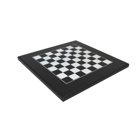Handmade Italian Wooden Chess Board, Black & White, 50x50 cm, 4.5 cm Squares