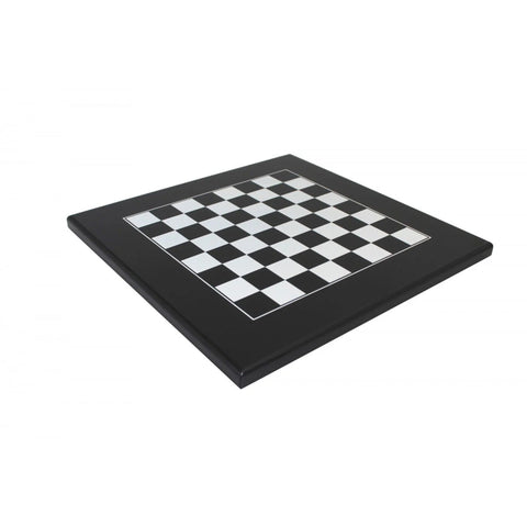 Handmade Italian Wooden Chess Board, Black & White, 50x50 cm, 4.5 cm Squares
