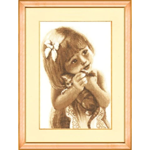 SV011 Loving kitten Cross Stitch Kit from Golden Fleece