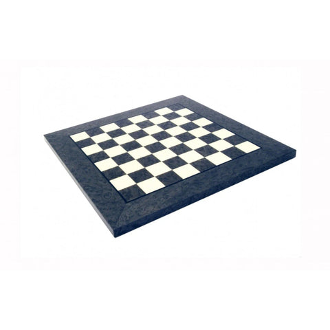 Handmade Italian Gray & White Wooden Chess Board, 42x42 cm, 4 cm Squares