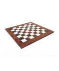 Handmade Wooden Chess Board 42x42 cm, Italian, Brown & White, 4 cm Squares