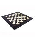 Handmade Black Wooden Chess Board 42x42 cm, 4 cm Squares, Made in Italy