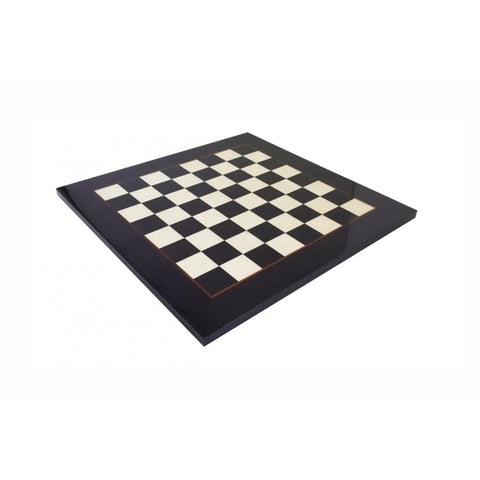 Handmade Black Wooden Chess Board 42x42 cm, 4 cm Squares, Made in Italy