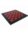 Handmade Black & Red Wooden Chess Board, 42 cm, 4 cm Squares, Made in Italy