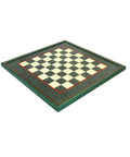 Italian Handmade Green & White Wooden Chess Board 45x45cm, Framed