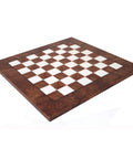 Luxury Handmade Elm Wood Chess Board 60x60 cm, 6 cm Squares, Made in Italy
