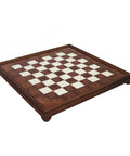 Handmade Elm Wood Chess Board with Frame, 56x56 cm, 5 cm Squares, Made in Italy