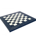 Handmade Wooden Chess Board, Gray Gloss, 51x51 cm, 5 cm Squares, Italian