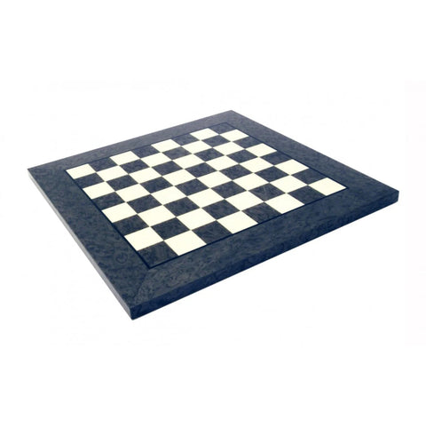 Handmade Wooden Chess Board, Gray Gloss, 51x51 cm, 5 cm Squares, Italian