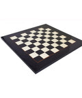 Handmade Black Wood Chess Board, Glossy, 51x51cm, 5cm Squares, Made in Italy