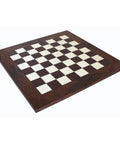 Handmade Walnut Chess Board 60x60 cm, 6 cm Squares, Glossy, Made in Italy