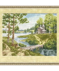 VM014 Chapel near the river Cross Stitch Kit from Golden Fleece