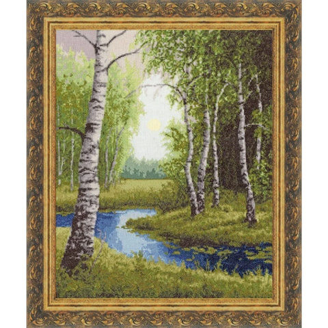 VM015 Birch edge Cross Stitch Kit from Golden Fleece