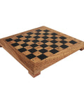 Handmade Aged Wood & Resin Chess Board, Rustic Vintage, 50x50 cm, Italian