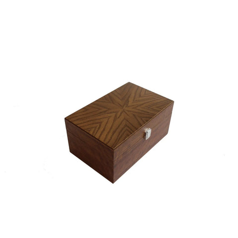 Italian Solid Wood Chess Piece Storage Box, Elegant Organizer 24x15x12 cm