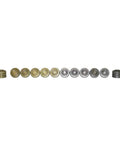 Handmade Metal Checkers Pieces, Gold & Silver, 24 Pieces, 2.3 cm, Made in Italy
