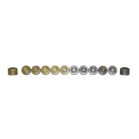Handmade Metal Checkers Pieces, Gold & Silver, 24 Pieces, 2.3 cm, Made in Italy