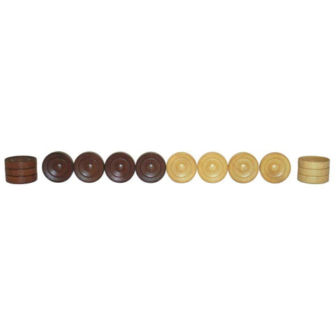 Wooden Checkers Replacement Pieces, 24, 2.9 cm, Handmade in Italy