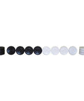 Set of 24 Handmade Wooden Checkers Pieces, Black & White, 2.9 cm, Italian
