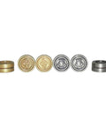 Italian Florentine Metal Checkers Set, Gold & Silver, 4.5 cm, 24 Pieces